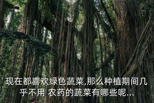 什么菜可以不打農藥殺蟲