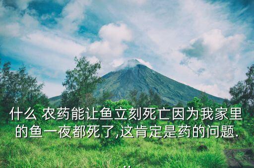 現(xiàn)在什么農(nóng)藥能藥魚,農(nóng)藥封閉藥什么時(shí)間打合適