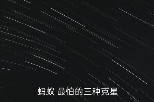  螞蟻 最怕的三種克星