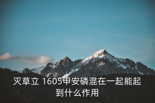 1605農(nóng)藥叫什么名,帶數(shù)字的農(nóng)藥名1605