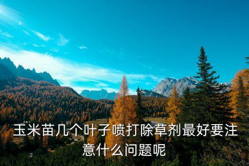 玉米5葉了打什么農藥,玉米后期用什么農藥