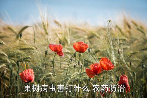  果樹(shù)病蟲(chóng)害打什么 農(nóng)藥防治