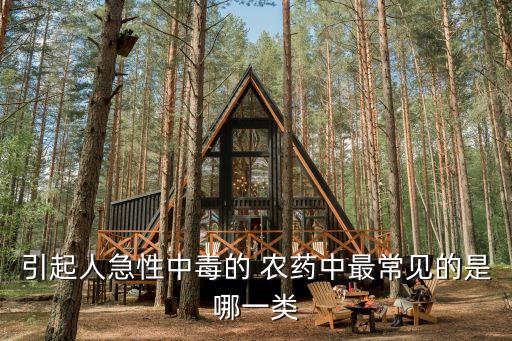 引起人急性中毒的 農(nóng)藥中最常見的是哪一類