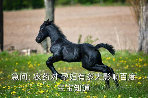 急問: 農藥對 孕婦有多大影響百度寶寶知道