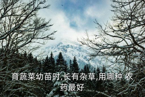 育蔬菜幼苗時,長有雜草,用哪種 農藥最好