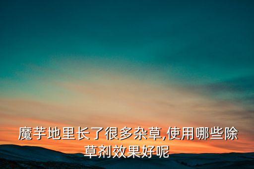 魔芋防瘟用什么農藥,魔芋打什么農藥