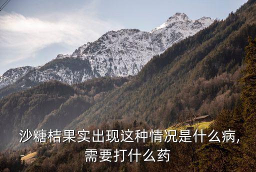  沙糖桔果實出現這種情況是什么病,需要打什么藥