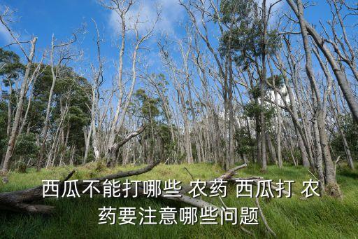 西瓜都用什么農藥,種西瓜打什么農藥最好