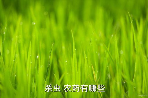  殺蟲 農(nóng)藥有哪些