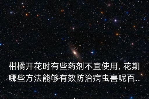 柑橘開花時有些藥劑不宜使用, 花期哪些方法能夠有效防治病蟲害呢百...