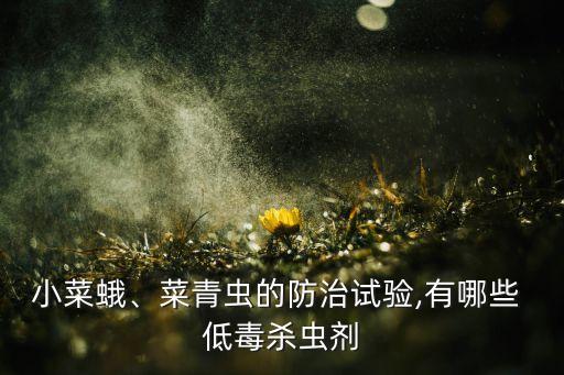 小菜蛾、菜青蟲的防治試驗,有哪些 低毒殺蟲劑