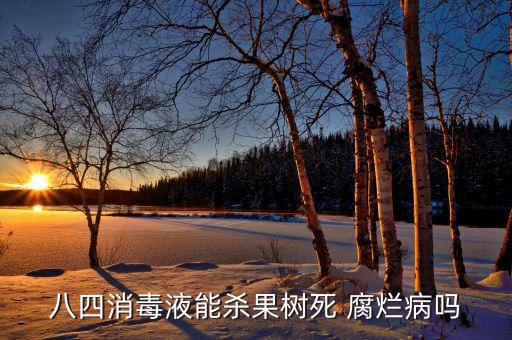 八四消毒液能殺果樹死 腐爛病嗎